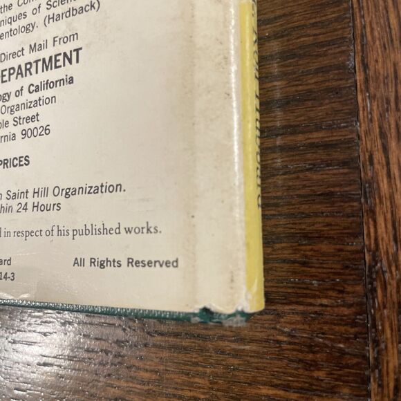 SELF ANALYSIS By L Ron Hubbard HC Dust Jacket (1975) VTG Scientolology yellow - Picture 8 of 15